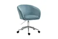 SVITA Bürostuhl LOUISA, Schreibtischstuhl, Samtbezug, 360° drehbar, Blau