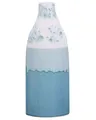 Blumenvase Steinzeug 30 cm weiß / blau hoch Deko Glamourös Modern Callipolis
