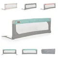 Cangaroo Bettschutzgitter Leinen 130 cm Bettgitter Rausfallschutz Front klappbar türkis