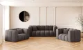 Kaiser Möbel Sofagarnitur 2+1+1 Couchgarnitur serie Grand stilvol, Stoff Haga Graphit