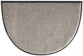 Erwin Müller Fußmatte halbrund Mainz, Schmutzfangmatte, Sauberlaufmatte uni sand Größe 50x75 halbrund - rutschfest, pflegeleicht, für Fußbodenheizung geeignet (weitere Farben, Größen)
