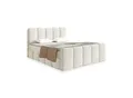 Juskys Boxspringbett Manitoba 180x200 cm - Topper & hochwertige Polsterung inklusive - Creme