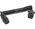 Spiralkabel Anhängerkabel 3M mit 2x Stecker 7-polig PVC Verlängerungskabel 12V