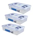 LocknLock: 3x Aufbewahrungsbox mit 2 Griffen (HPL894/3)
