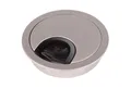 SO-TECH® Kabelkanal Kabeldurchlass Kabeldurchführung Metall Bürstendichtung 68mm (1-St), Edelstahloptik matt, 1 Stück