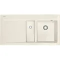 FRANKE MYTHOS MTK 651-100 Einbauspüle / Keramik / Magnolia / Becken Rechts / Druckknopf / 60 cm - Beige
