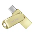 SANDISK Ultra Dual Drive Luxe USB Type-C & Type-A, Smartphone Speicher 512 GB (Mobiler Speicher, USB 3.2 Gen 1, drehbares Design, 400 MB/s Lesen, USB Type-C & Type-A-Anschluss, automatisches Backup)