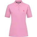 U.S. POLO ASSN. Damen Poloshirt kurzarm aus Baumwoll-Elasthan