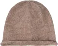 styleBREAKER Unisex Oversize Strick Beanie Mütze mit Rollrand, Warme Winter Strickmütze Einfarbig, Loose fit 04024207, Farbe:Braun