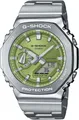 G-SHOCK Chronograph, Quarzuhr Armbanduhr,Herren,digital,bis 20bar wasserdEdelstahlarmband silberfarben-lindgrün