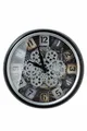 50360 Wanduhr Steam schwarz / silberfarben / champagner & beweglichen Zahnräder
