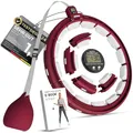 NEOLYMP Smart Hula Hoop Reifen Erwachsene – Hula Hoop leise mit integriertem Tracking für Zeit, Umdrehungen und Kalorien – Fitness Ring verstellbar 29–40 cm (Berry)