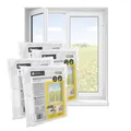 EASYmaxx Fliegengitter Fenster | Moskitonetz, Montage ohne Bohren | zuschneidbarer Insektenschutz Fenster bis 150 x 180 cm | Mückenschutz | Fliegennetz Klettband selbstklebend [4 Stück]