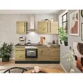P & B Küchenleerblock, Anthrazit, Eiche Artisan, Holzwerkstoff, 1 Schublade(n) Schubladen, nur wie online abgebildet bestellbar, 220 cm, Küchen, Küchenzeilen & Küchenblöcke, Küchenzeilen ohne Geräte