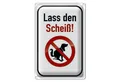 Roomando Metallschild Blechschild Verbot 20x30cm Hund lass den Scheiß