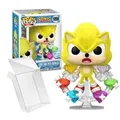 Funko Pop! Plus: Sonic the Hedgehog – Super Sonic mit Smaragden (beflockt) #1669 Sonderedition, exklusiv