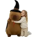 Großes Maskottchen Plüsch Kissen Spielzeug Wizard Capybara 100cm - Braun