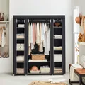 SONGMICS Kleiderschrank mit Kleiderstange 12 Ablagen