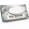 Nitras 8320 BLACK WAVE unsterile, medizinische, lebensmittelgeeignete Nitril-Einmalhandschuhe Farbe schwarz, puderfrei & latexfrei 100 Stück im Spenderkarton (XS)