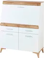 Innostyle Sekretär SECRET, Stauraumschrank, mit Monitor-/Laptopfach, Soft-Close, Breite 98 cm, weiß/Abs. Eiche Altholz