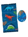 Moses. Zauberhandtuch Dino-Ei – Cooles Handtuch für den Kindergeburtstag, Kleines Baumwollhandtuch für Hände und Gesicht, 100% Baumwolle mit Dino-Design, 30 x 60 cm