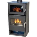 Kaminofen mit Backfach Verso F Holzofen 9 kW Kamin Ofen Holz Mehrfachbelegung Heizofen Holzofen