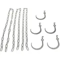 Grillrost.com BBQ Grillrost BBQ Asado Hakenset, Made in Germany silberfarben Asado Hakenset | 20 cm x 80 cm x 50 cm