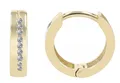 Adelia´s Paar Creolen Damen Creolen aus Gold 333 und Zirkonia Ø 9 mm