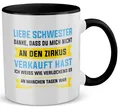 Grosse Schwester Geschenk Geburtstag Weihnachten Ältere Geschwister Tasse Frauen