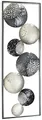 Kobolo Wandbild Wanddeko Metallbild - SLICES - Metall - weiß grau silber - 31x89