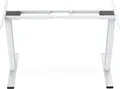DIGITUS Elektrisch höhenverstellbares Tischgestell DA-90433 | Dual-Motor | 3-Stufen | bis 100 kg | 62-127 cm | Weiß