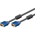 Goobay 93378 VGA auf VGA Kabel / Monitorkabel Full HD / VGA 15 polig / 2x Ferritkerne / Bildschirmkabel / Blau / 10m