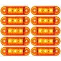 Seitenmarkierungsleuchten LED Vorderlicht Rückleuchten Lampen Universal Positionsblinker 12/24V mit orangefarbenen Lampen für LKW Anhänger Van Caravan LKW Auto Bus