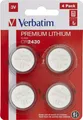 1x4 Verbatim CR 2430 Lithium Batterie           49534