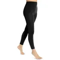 sockenkauf24 Thermoleggings Damen THERMO Leggings mit Innenfleece in vielen Farben (40-42, Schwarz) extra warm Winter Leggings, WP schwarz 40-42