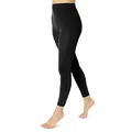 sockenkauf24 Damen THERMO Leggings mit Innenfleece extra warm Winter Leggings WP (40/42, Schwarz)