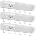 Oktaplex 3er Set Talin LED Unterbaulampe Küche mit Steckdose 230V 50cm Unterschrankleuchte mit Schalter warmweiss 3000 Kelvin 1085 Lumen 9,7W weiß