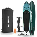 ArtSport Stand Up Paddling Board Set Blue Wave aufblasbar 320 cm - 150 kg - Fußleine, Pumpe, Paddel, Tasche & Zubehör - SUP Board Standup Paddle