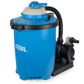 COIL Sandpumpe, Sandfilter für schwimmbäder, Poolpumpe, Filterpumpe, Kapazität: 10000 l/h, 7-Wege-Ventil mit Manometer, 1,5 bar, Leistung: 550W,