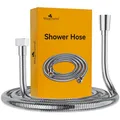 Magichome Duschschlauch 1,5m aus Edelstahl Brauseschlauch mit Standard Anschluss Duschbrausenschlauch mit Verdrehschutz Flexibler Duschschlauch, Chrom-Silber