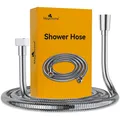 Edelstahl Duschschlauch 1,5m - Flexibler Brauseschlauch mit Verdrehschutz & H...