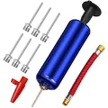 Eruinfang Ballpumpe,Ball Pumpe Luftpumpe Inflator mit 7 Nadeln 1 Düsen und 1 Ventil Adapter für Basketball, Fußball, Volleyball, Rugby Ball, Luftballons, Swimming Ring und Andere Aufblasbare Bälle