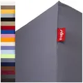 r-up Spannbettlaken Passt 90x200 bis 200x220cm erhältlich! 130 g/m2, Baumwolle, Gummizug: fest eingenähtes dauerelastisches Rundumgummi, (1 Stück), (140x200-160x200, 15-35cm Matratzenhöhe, grau) grau 140 cm x 200 cm
