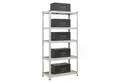 SONGMICS Schwerlastregal Kellerregal, bis 875 kg belastbar, verstellbare Ablagen, silbern, 1-tlg., 50 x 100 x 200 cm, Schmetterling-Stecksystem, einfache Montage