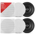 Pyle 13.3cm- Deckeneinbaulautsprecher, 150W- Ceiling Speaker, Deckenlausprecher, Wandlausprecher, Flache Lausprecher, Montagesystem, Hochtöner Lautsprecher, 2 Wege Laustprecher, für jeden Raum