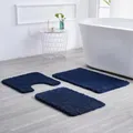 Sentidos Badematte 60 x 100 cm Marineblau Badeteppich rutschfeste maschinenwaschbar weicher Badezimmerteppich Wasserabsorbierend Badvorleger für Badewanne Dusche Küche Badmatten badteppich