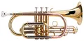 Classic Cantabile CR-400L Bb-Kornett (Messing, Ventile Edelstahl, Stimmzug Neusilber, im Koffer, Mundstück) gold