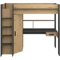 Calicosy Mezzaninbett, Apfelbaum, Holzwerkstoff, 90x200 cm, Kinder- & Jugendzimmer, Kindermöbel, Kinderbetten, Hochbetten