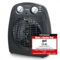 Emerio Heizlüfter FH-106737.2 – 25m2 – 2 Heizstufen – Ventilationsfunktion – einstellbarer Thermostat – Kontrollleuchte – Kippschutz ... - Schwarz