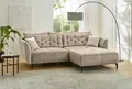 Jockenhöfer Gruppe Ecksofa Salo L-Form, B: 251 cm, im Retrolook mit Wellenfederung, mit Zierkissen